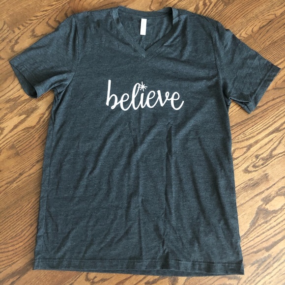 Canvas Bella Canvas “believe” V-Neck Tee - FINAL SALE - Picture 1 of 2